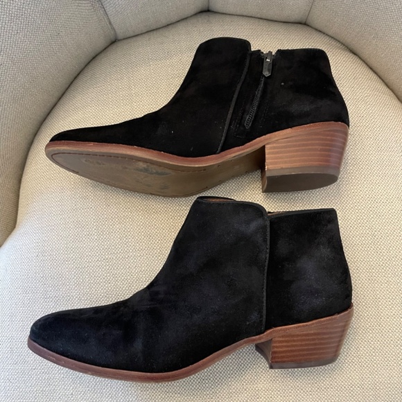 Sam Edelman Size US 8 Wide - EU38 Petty Black Suede Ankle Boots - Picture 8 of 13
